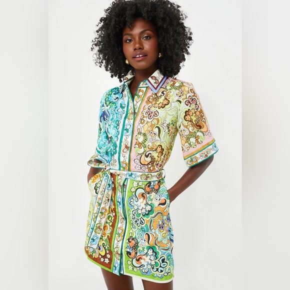 New NWOT Alémais Dreamer Linen Mini Dress - Picture 6 of 13